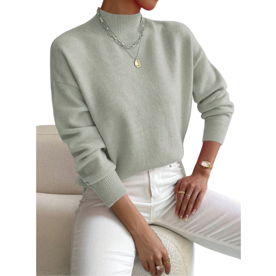 Claire | Soft Knit Jumper with High Neck