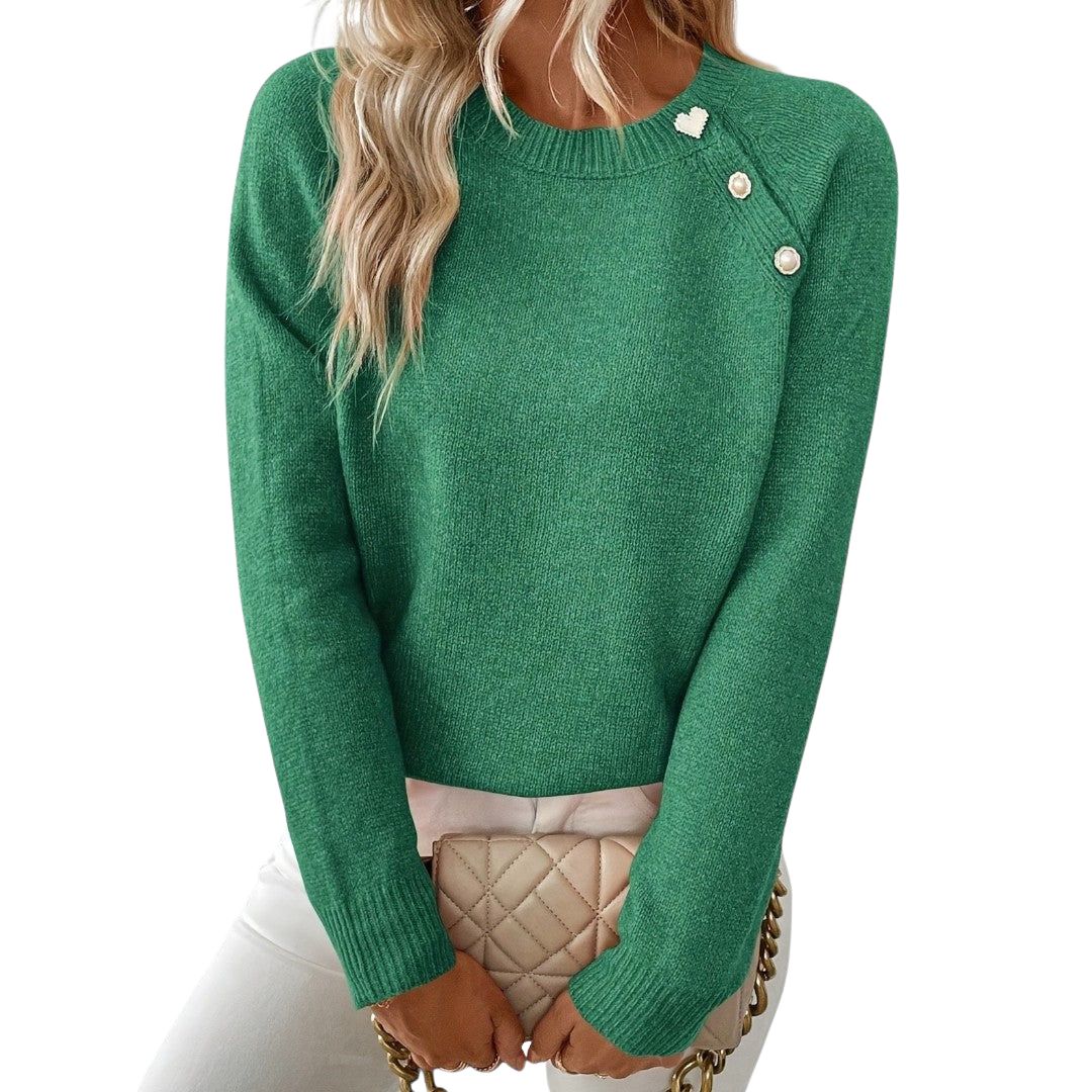 Sophie – Fine Jumper with Button Details