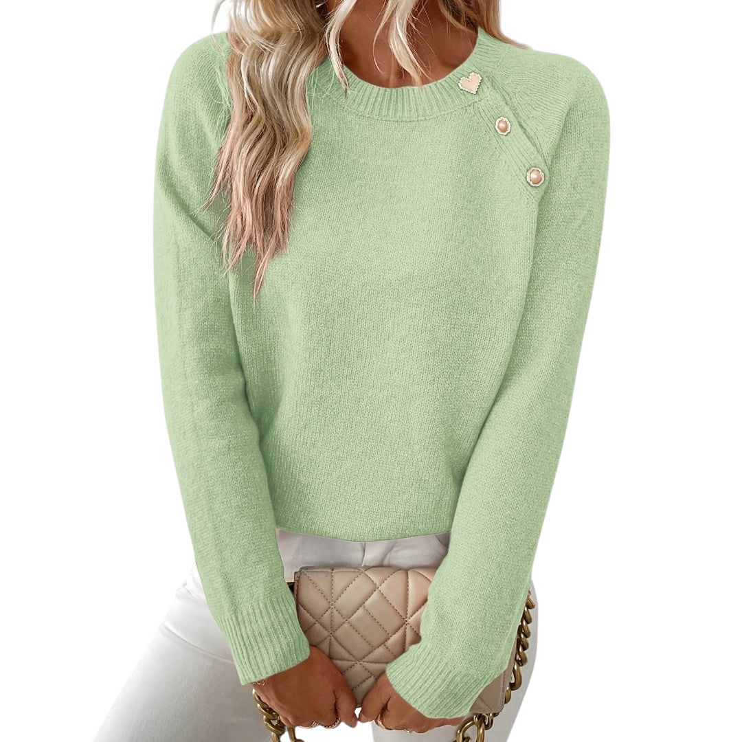 Sophie – Fine Jumper with Button Details