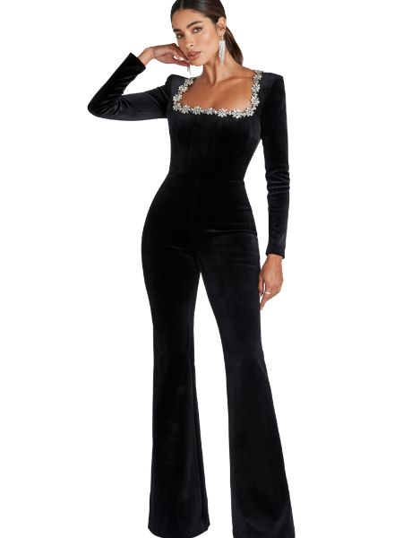 Zanvella™ |Solid Jumpsuit with Neckline Detail