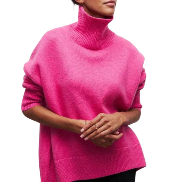 Zanvella™ | Oversized warm roll‑neck Jumper