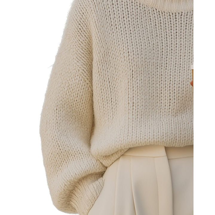 Zanvella™ | The Cream Oversized roll‑neck Jumper