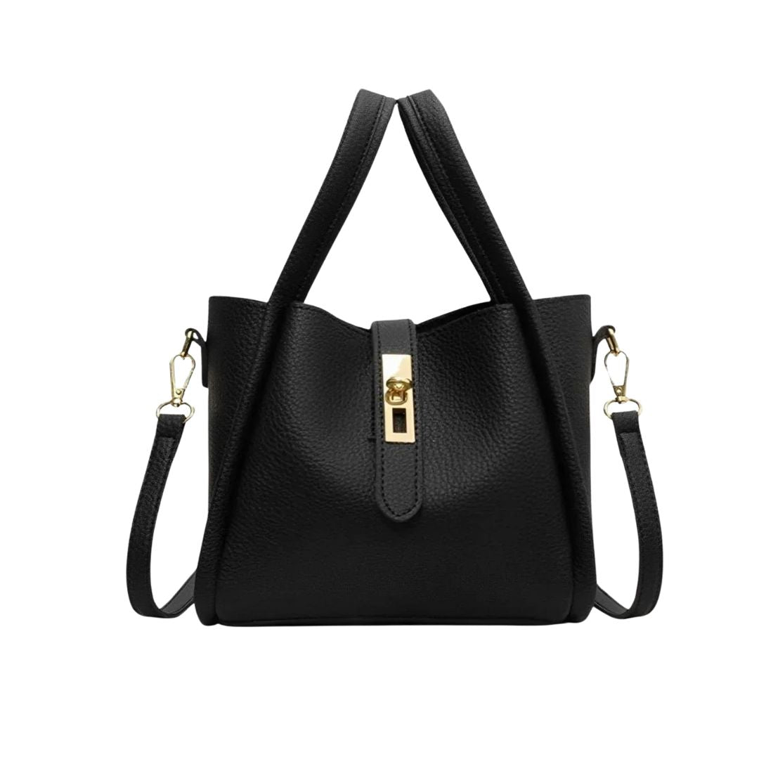 Zanvella™ |Structured Leather Shoulder Bag