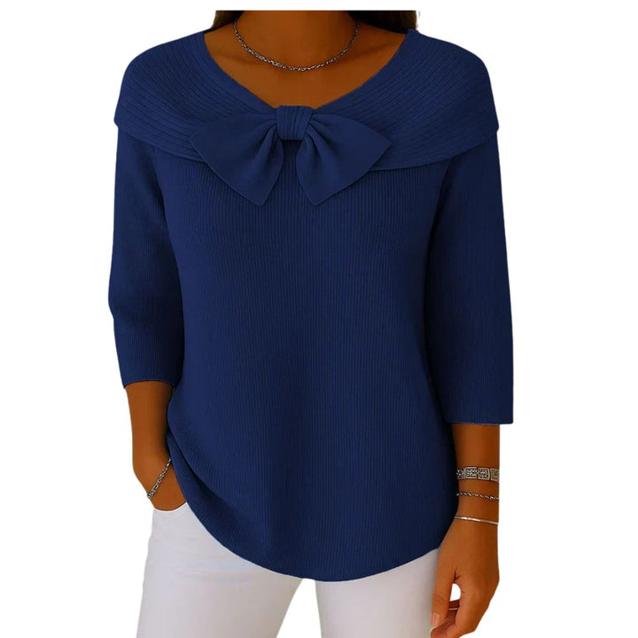 Grace | Elegant Knitted Bow Top – Subtle Femininity in Style