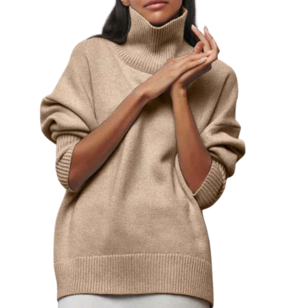 Zanvella™ | Oversized warm roll‑neck Jumper