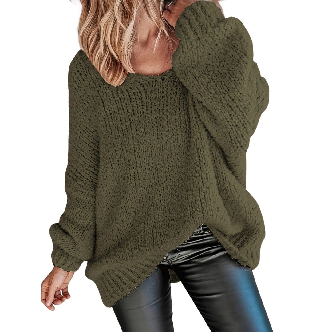 Niva| Casual Long Sleeve Round Neck Sweater