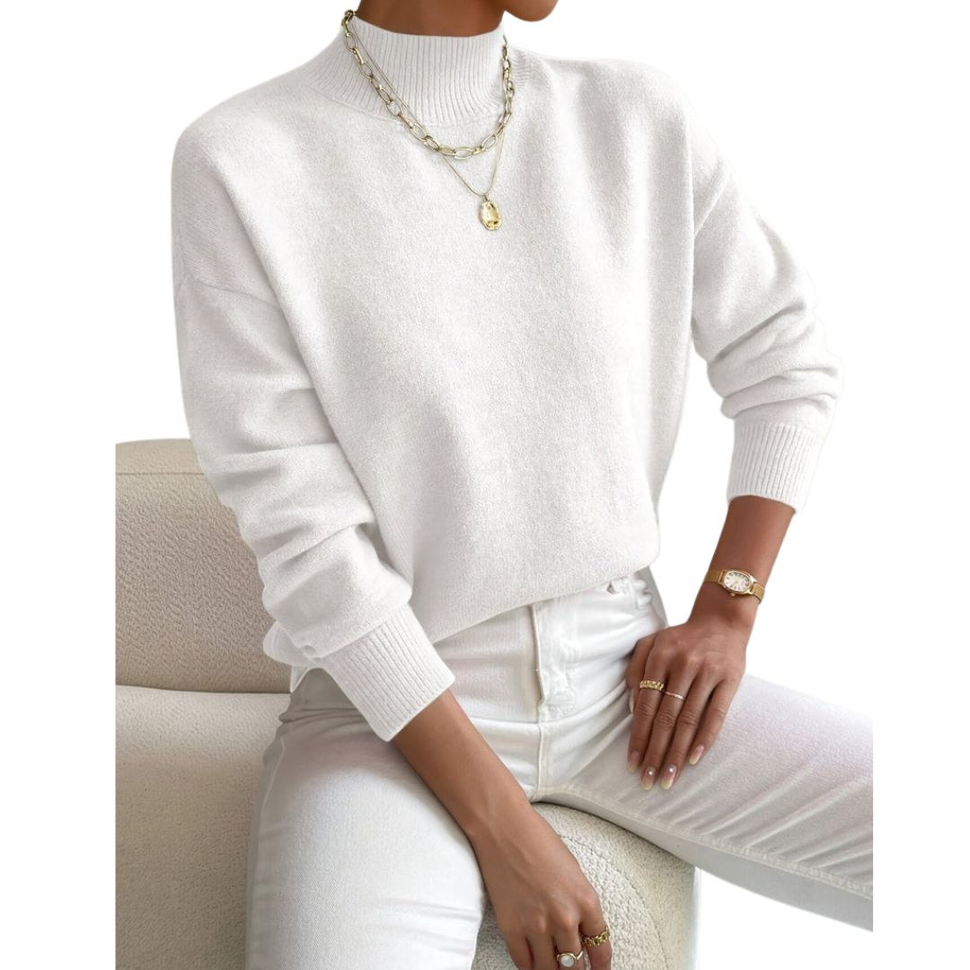 Claire | Soft Knit Jumper with High Neck