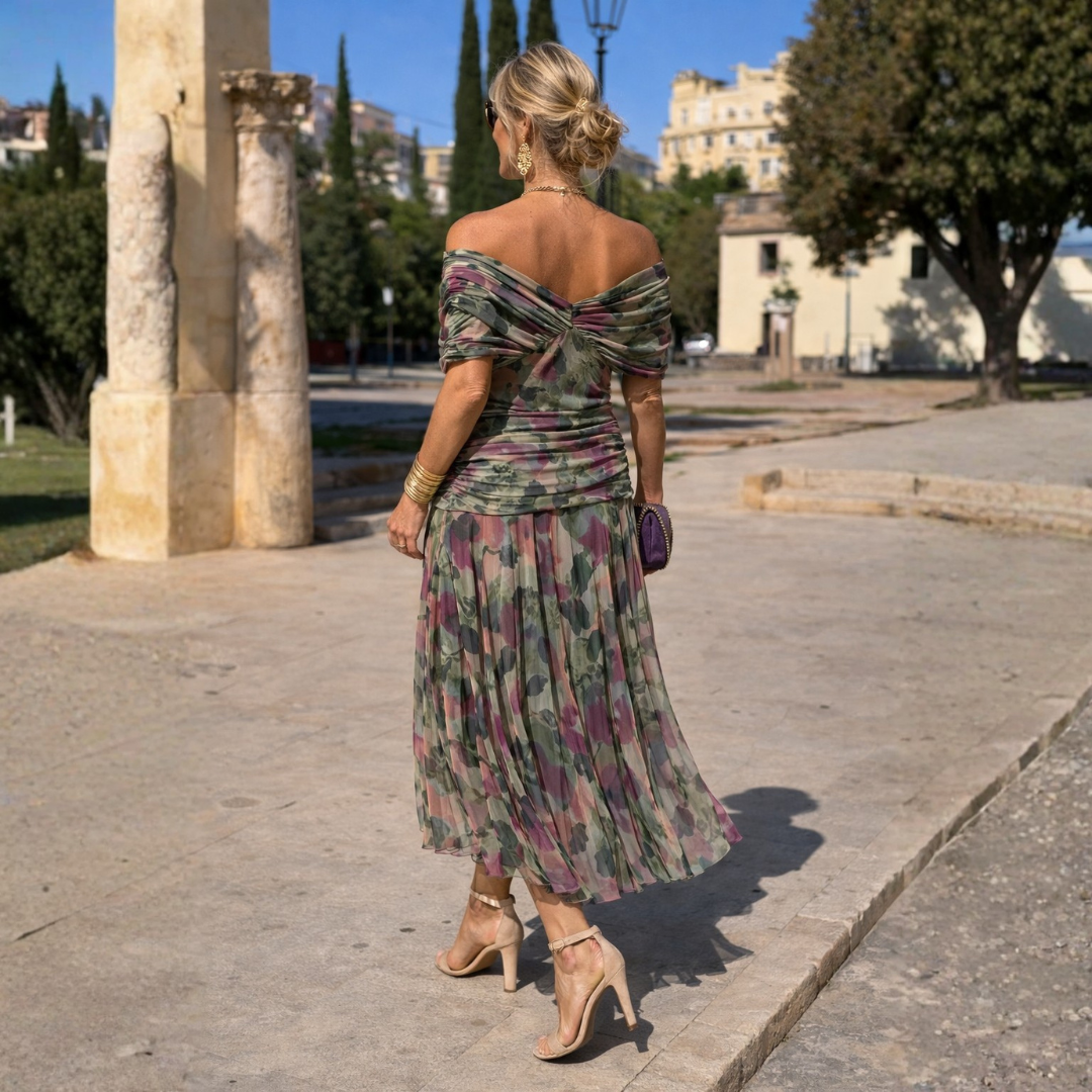 MIKAELA | OFF-SHOULDER MAXI DRESS