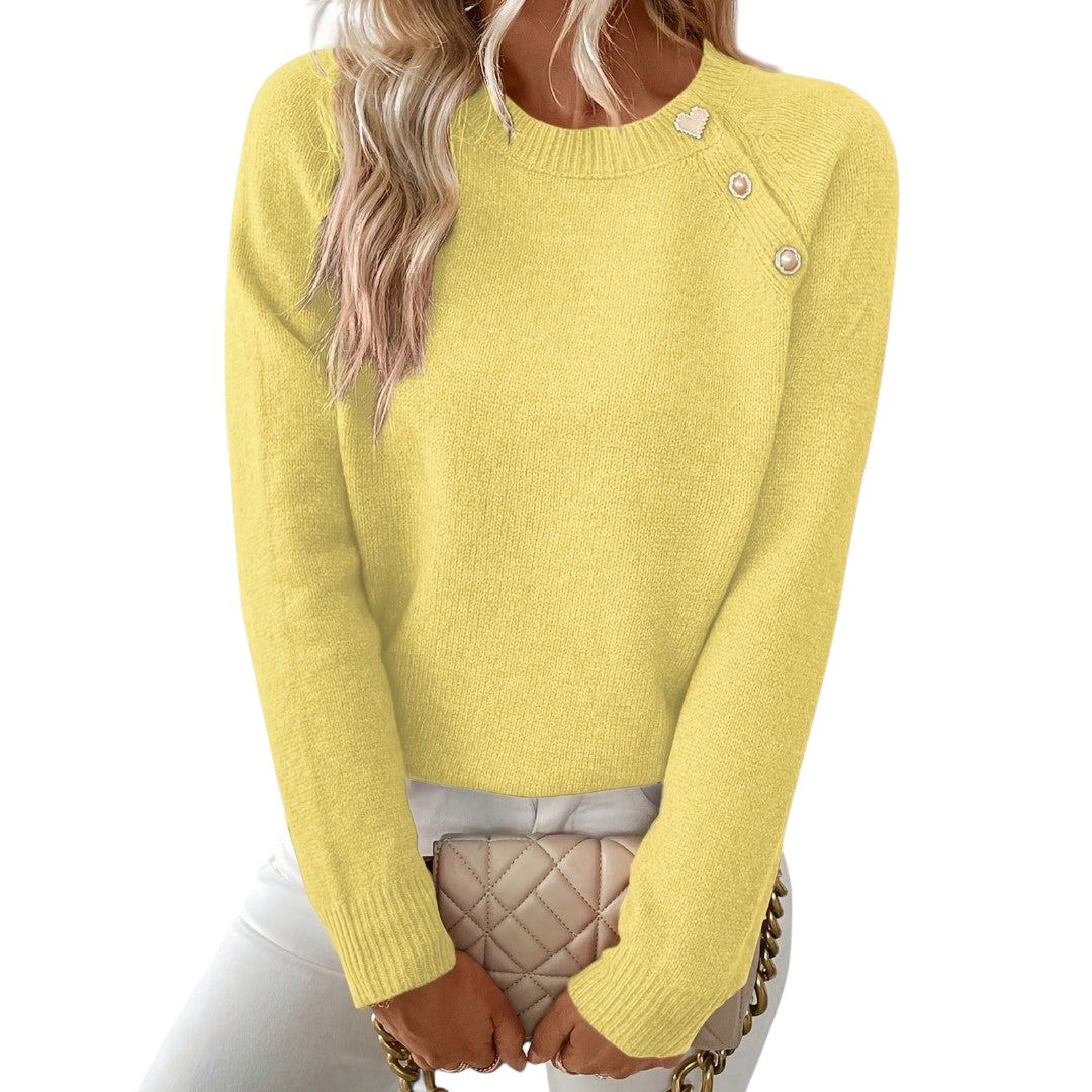 Sophie – Fine Jumper with Button Details