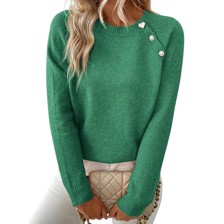 Sophie – Fine Jumper with Button Details