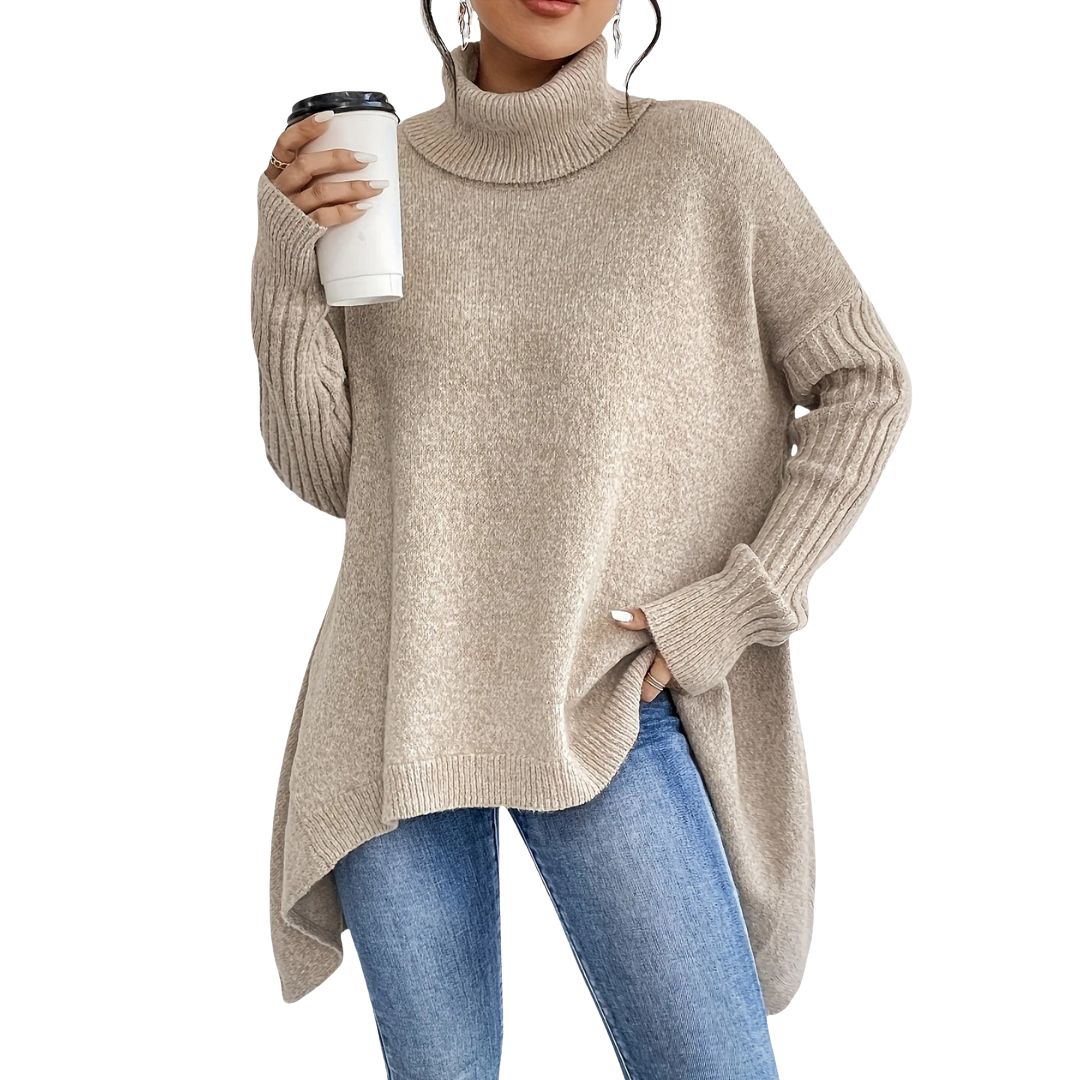 Joanna| Elegant Turtelneck  jumper with tummy coverage