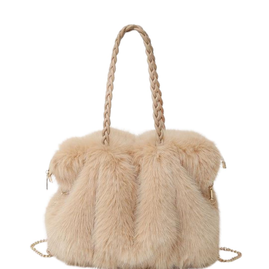 CHARLOTTE | - VERSATILE PLUSH VELVET SHOULDER TOTE BAG