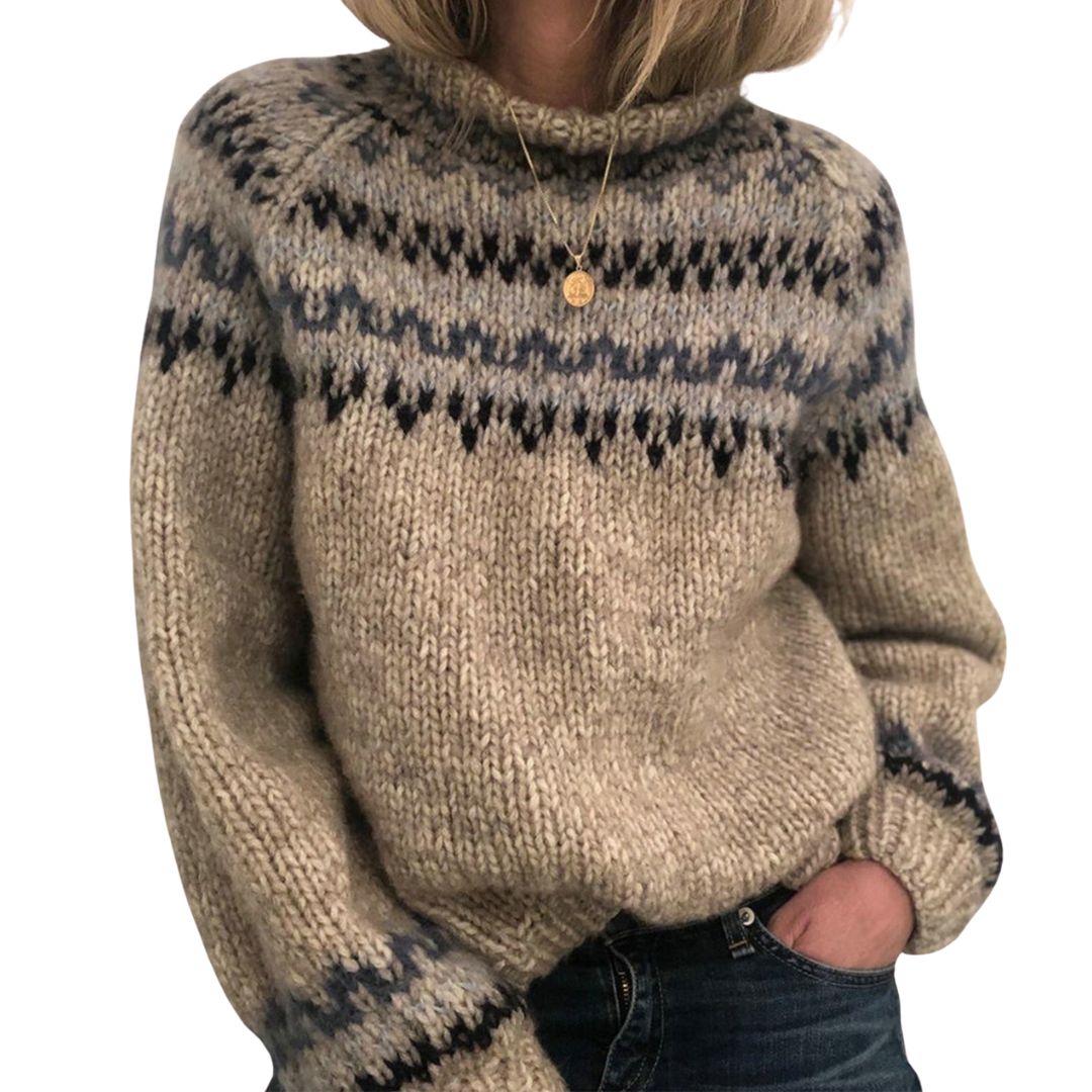 Zanvella™ | Nordic Knit Sweater in Soft Wool Blend