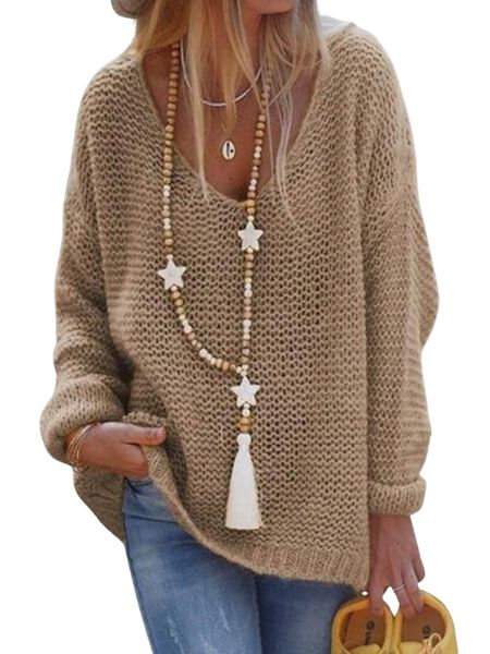ALISON  |V-NECK LONG-SLEEVE SWEATER