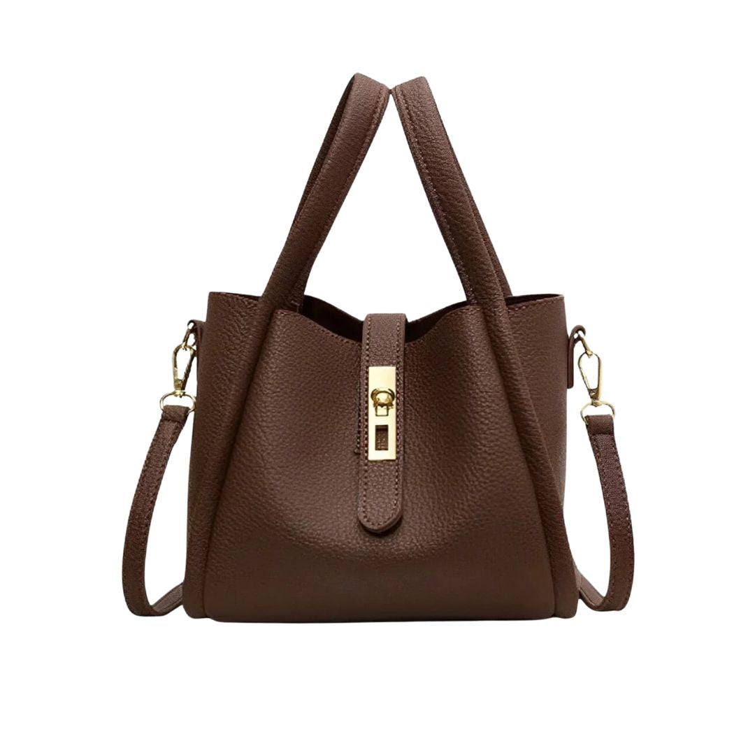 Zanvella™ |Structured Leather Shoulder Bag