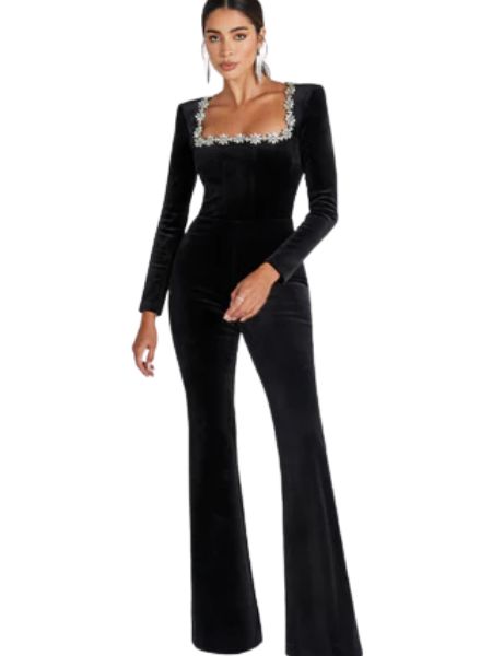 Zanvella™ |Solid Jumpsuit with Neckline Detail