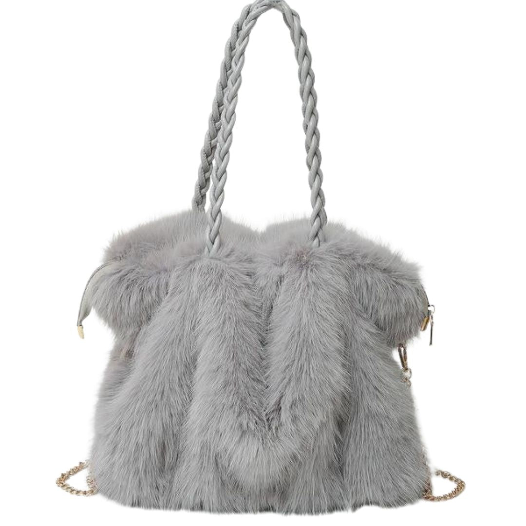 CHARLOTTE | - VERSATILE PLUSH VELVET SHOULDER TOTE BAG