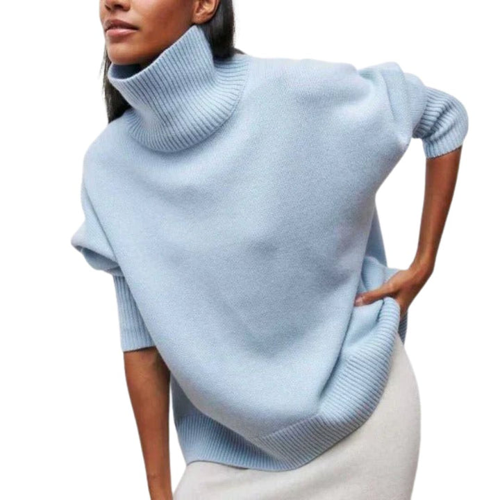 Zanvella™ | Oversized warm roll‑neck Jumper