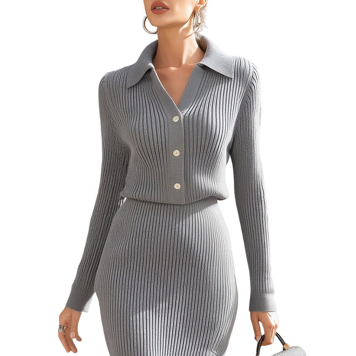 Zanvella™ | The Grey Ribbed Knit Set &nbsp;