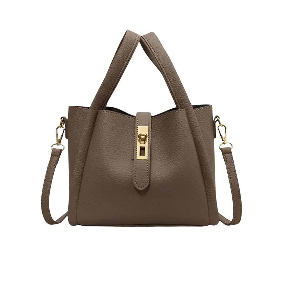 Zanvella™ |Structured Leather Shoulder Bag