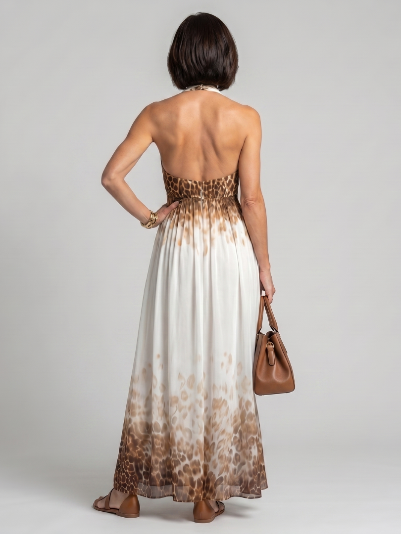 ORLUNE | PLEATED WHITE MIDI DRESS