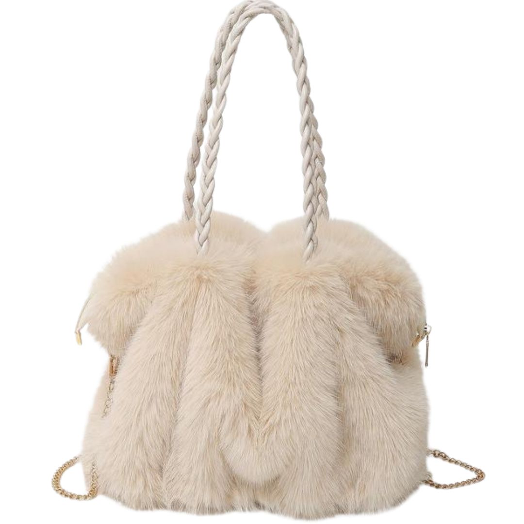 CHARLOTTE | - VERSATILE PLUSH VELVET SHOULDER TOTE BAG