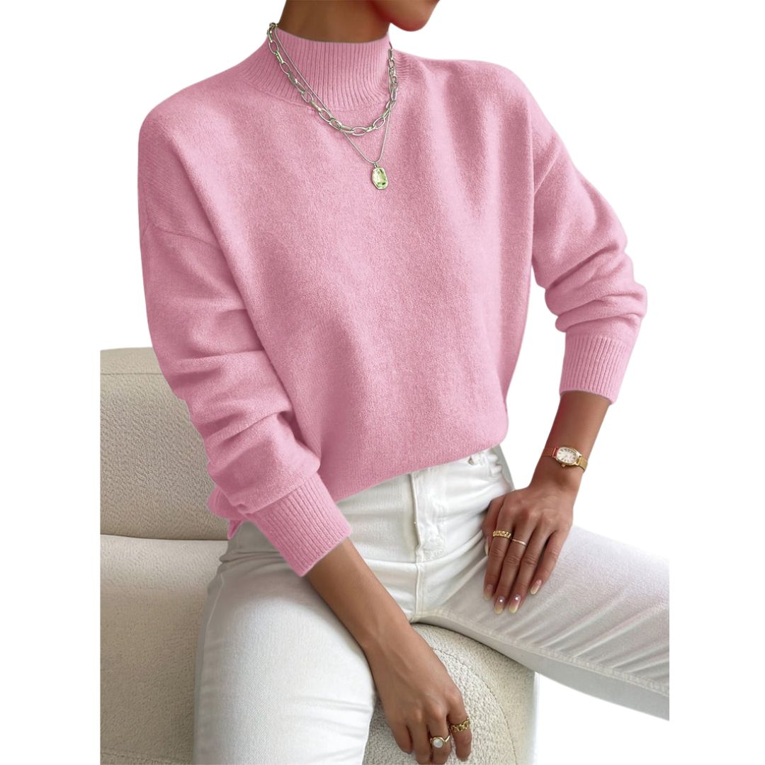 Claire | Soft Knit Jumper with High Neck