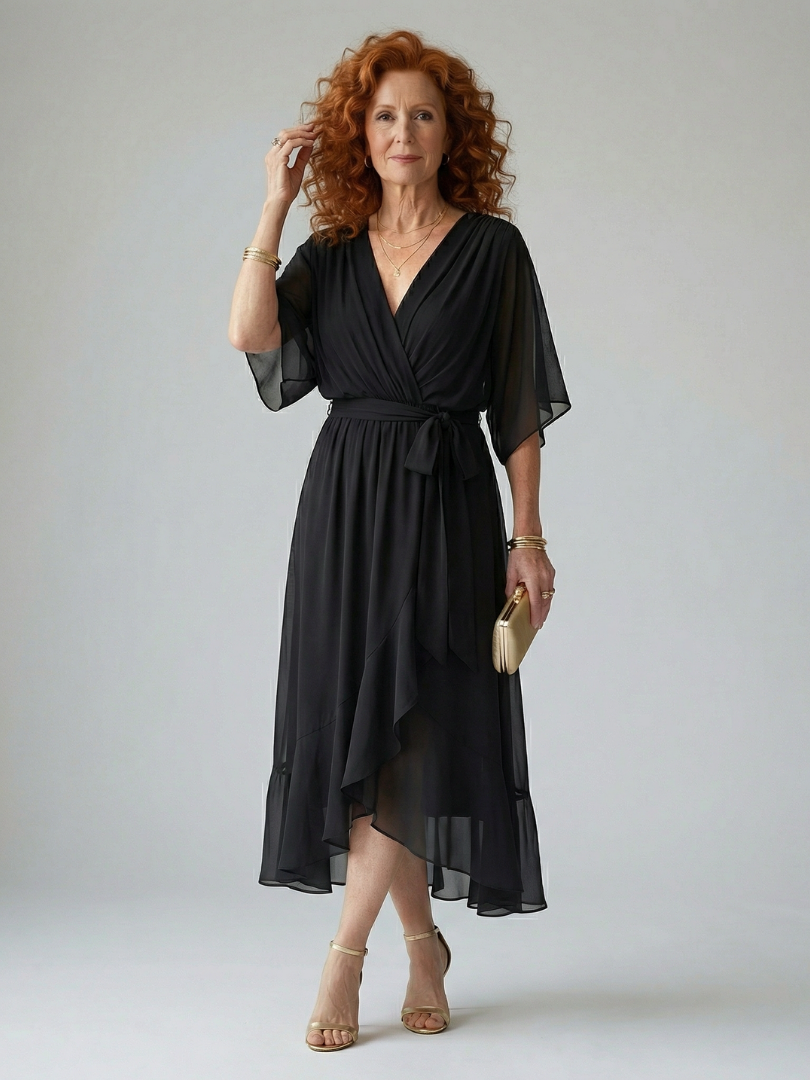 ELRIC | LIGHT DRAPE MIDI DRESS