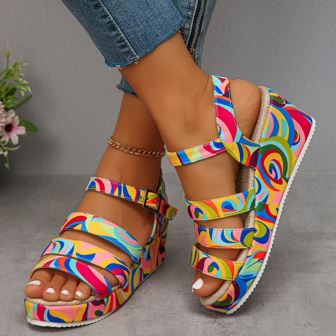 SELORA | PLATFORM ANKLE STRAP SANDALS