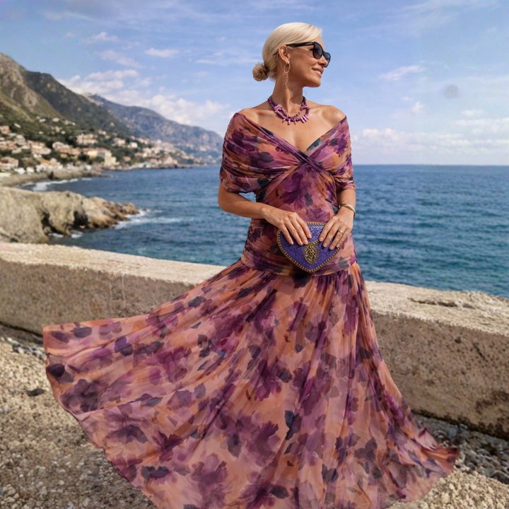 MIKAELA | OFF-SHOULDER MAXI DRESS