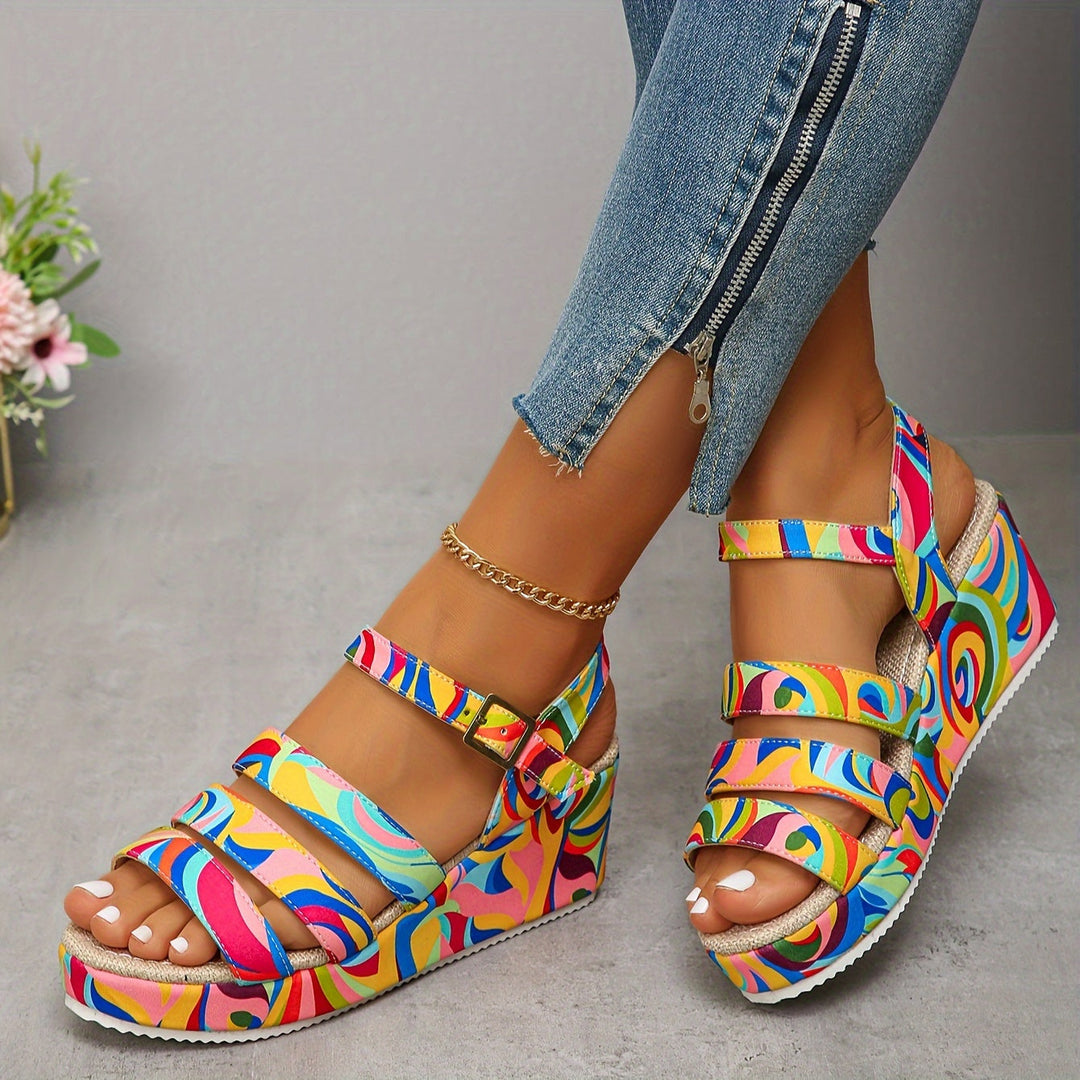 SELORA | PLATFORM ANKLE STRAP SANDALS