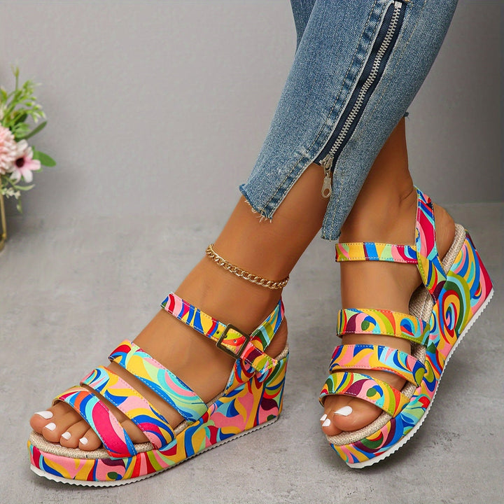 SELORA | PLATFORM ANKLE STRAP SANDALS