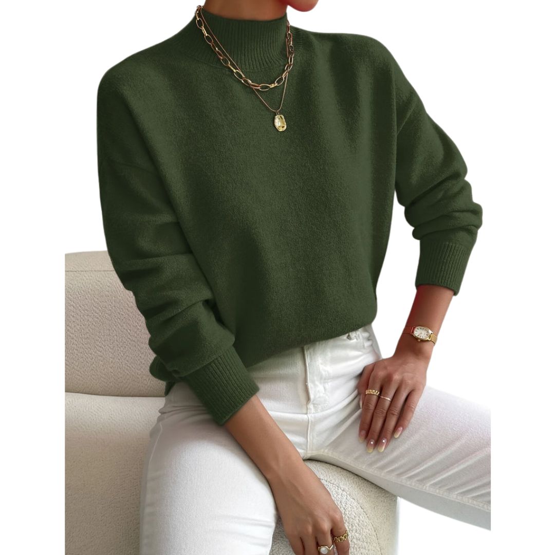 Claire | Soft Knit Jumper with High Neck