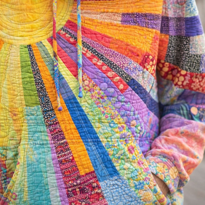 LAURA | BOHEMIAN MULTICOLOR PATCHWORK HOODIE