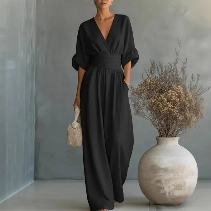 HELENA | V NECK SUMMER JUMPSUIT