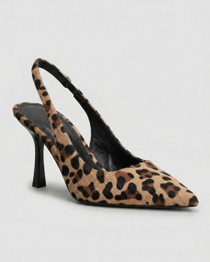 SAVANNAH | LEOPARD SLINGBACK HEELS