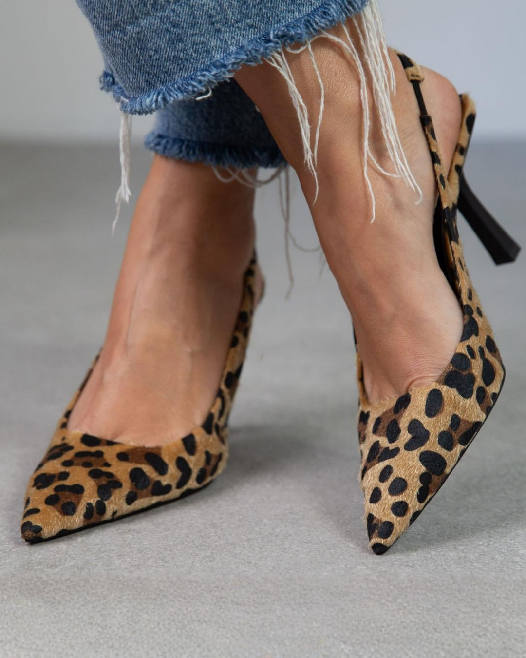 SAVANNAH | LEOPARD SLINGBACK HEELS