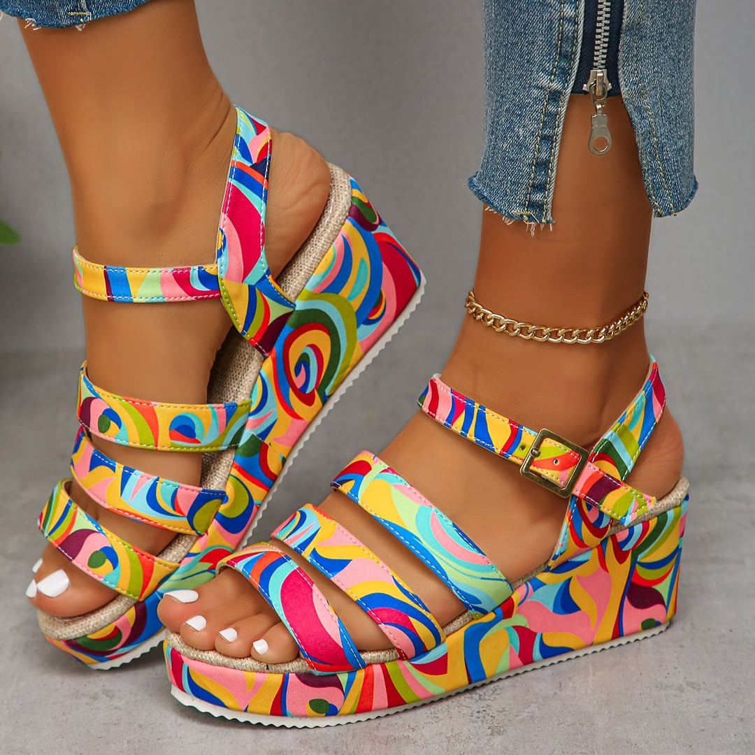 SELORA | PLATFORM ANKLE STRAP SANDALS