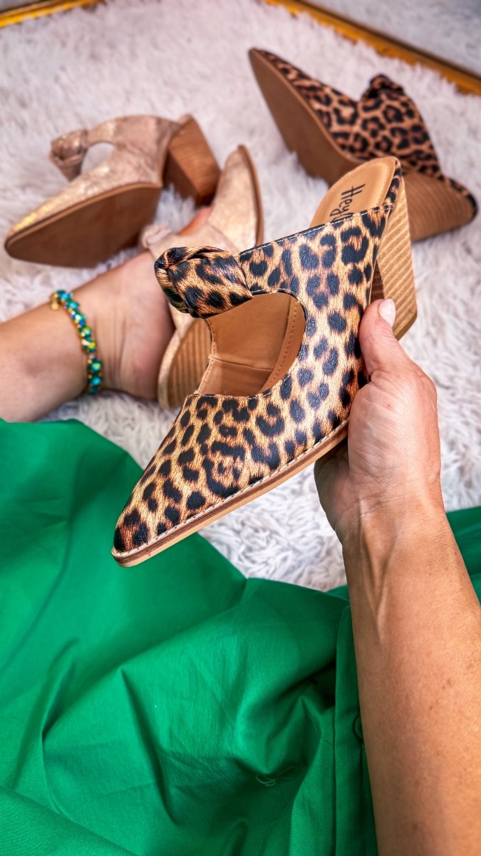 BROOKE | LEOPARD KNOT GONNA HAPPEN HEELS