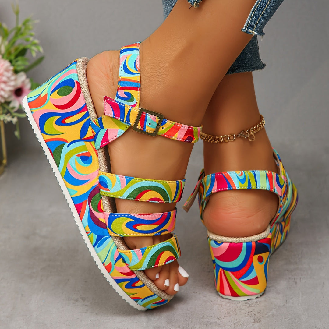 SELORA | PLATFORM ANKLE STRAP SANDALS