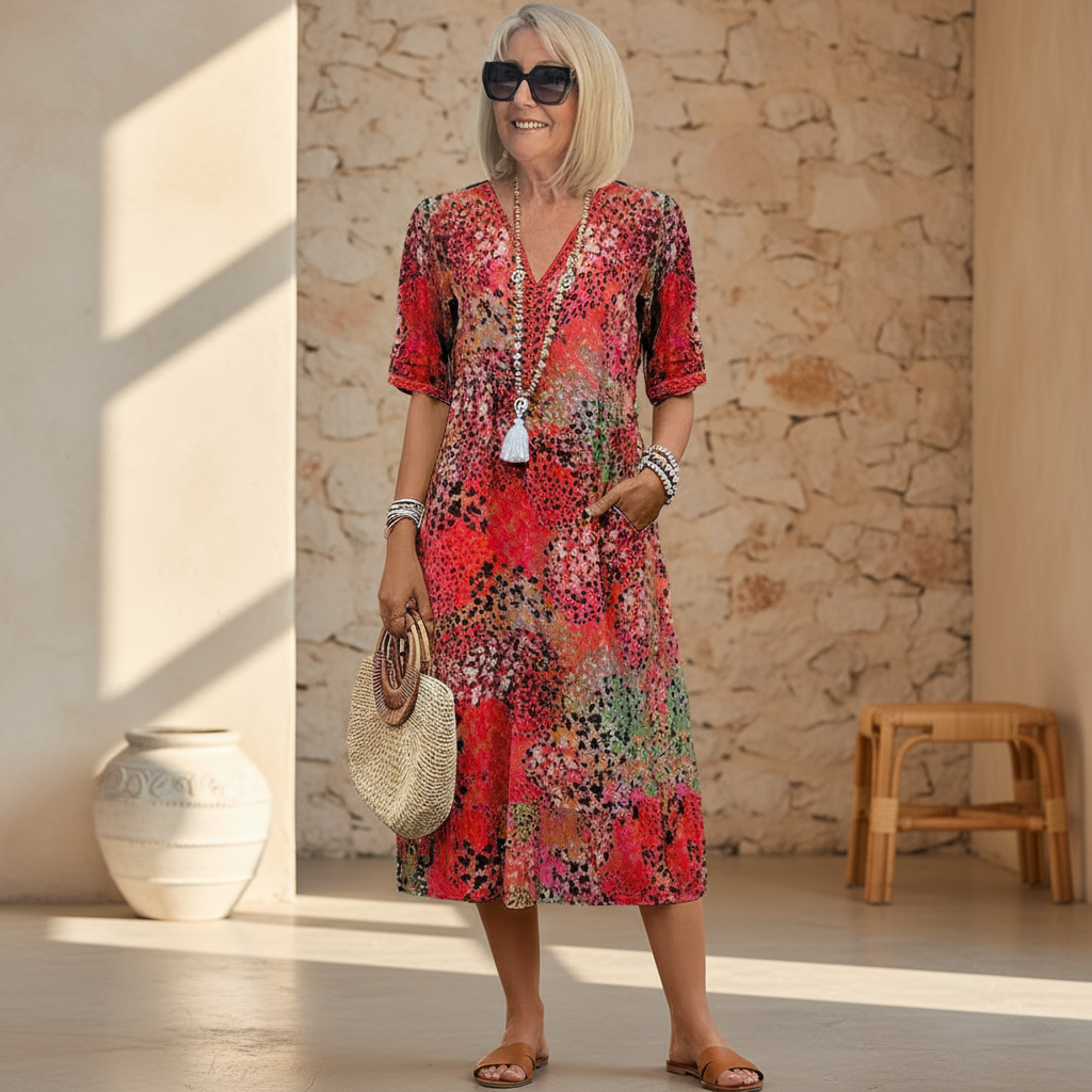 RACHEL |  VIBRANT MIDI DRESS